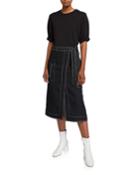 Topstitch Combo Tee Dress