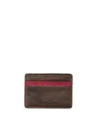 Mounty Leather Card Case, Purple/brown