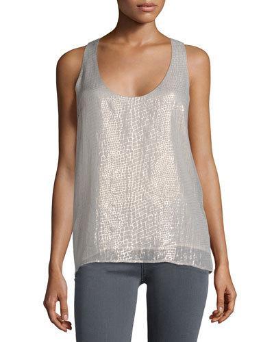 Mirla Metallic Printed Top