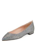Story Point-toe Glitter Ballet Flats