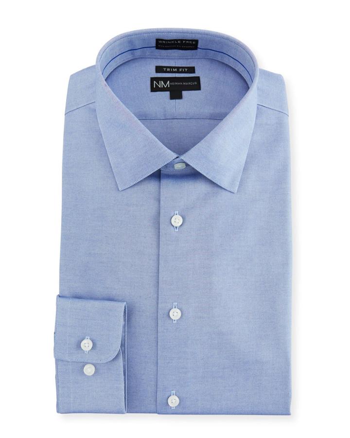 Men's Trim-fit Non-iron Chambray Dress