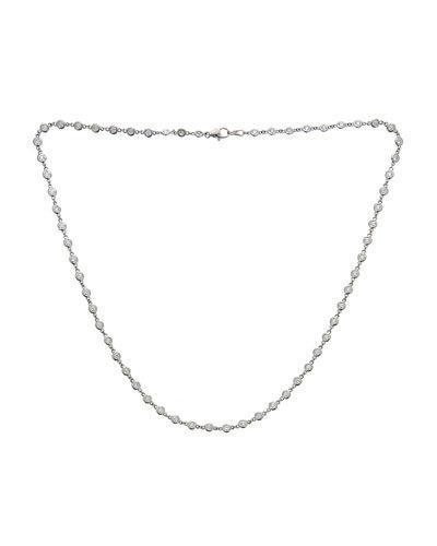 14k White Gold By-the-yard Diamond Necklace