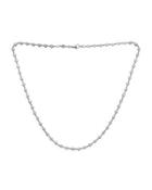 14k White Gold By-the-yard Diamond Necklace