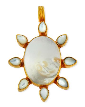 Mother-of-pearl Flower Pendant