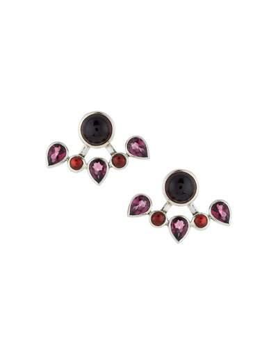 Rhodolite Garnet Jacket Earrings