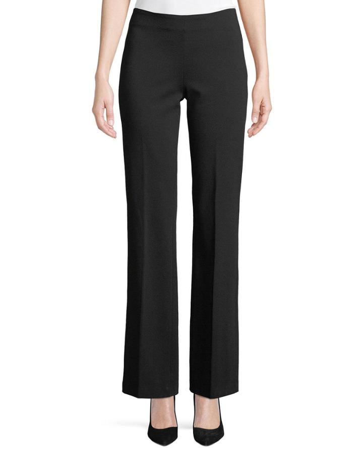 Wide-leg Pull-on Stretch Ponte Pants