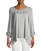 Lace-up Sharkbite Hem Tee