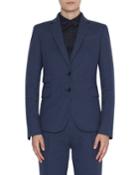 Dot-jacquard Stretch Cotton Blazer