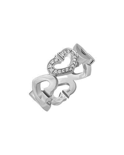 18k Pav&eacute; Diamond Heart Ring,