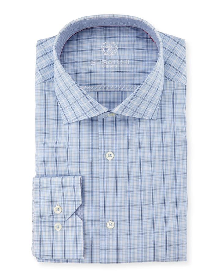 Classic Fit Plaid Cotton Dress