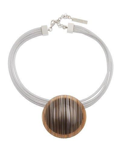 Multi-strand Orb Pendant Collar Necklace