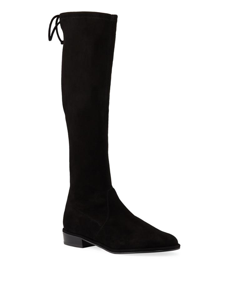 Kneezie Suede Tie Knee Boots