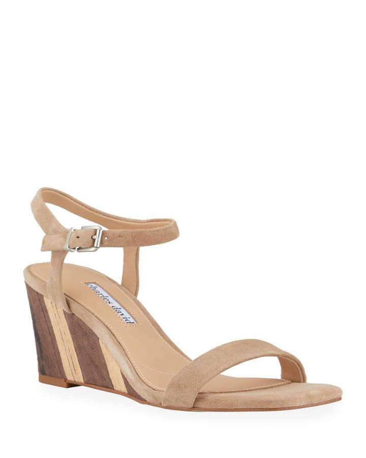 Transform Suede Wood-print Wedge