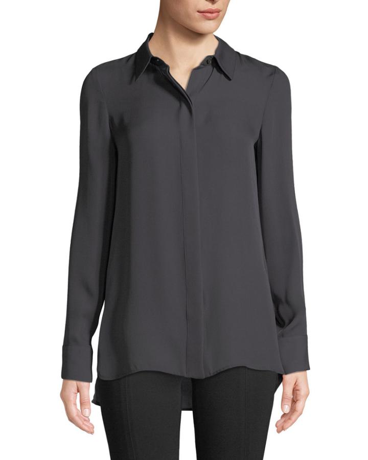 Hidden Placket High-low