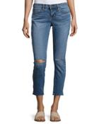 Mid-rise Skinny Cropped Jeans, Blue