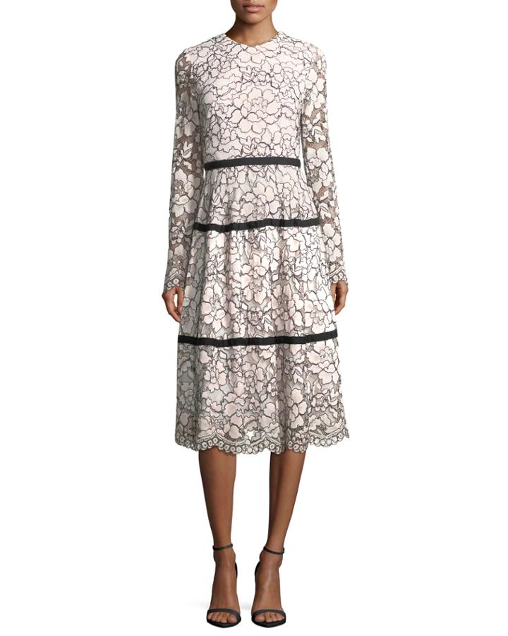 Long-sleeve Tiered Lace