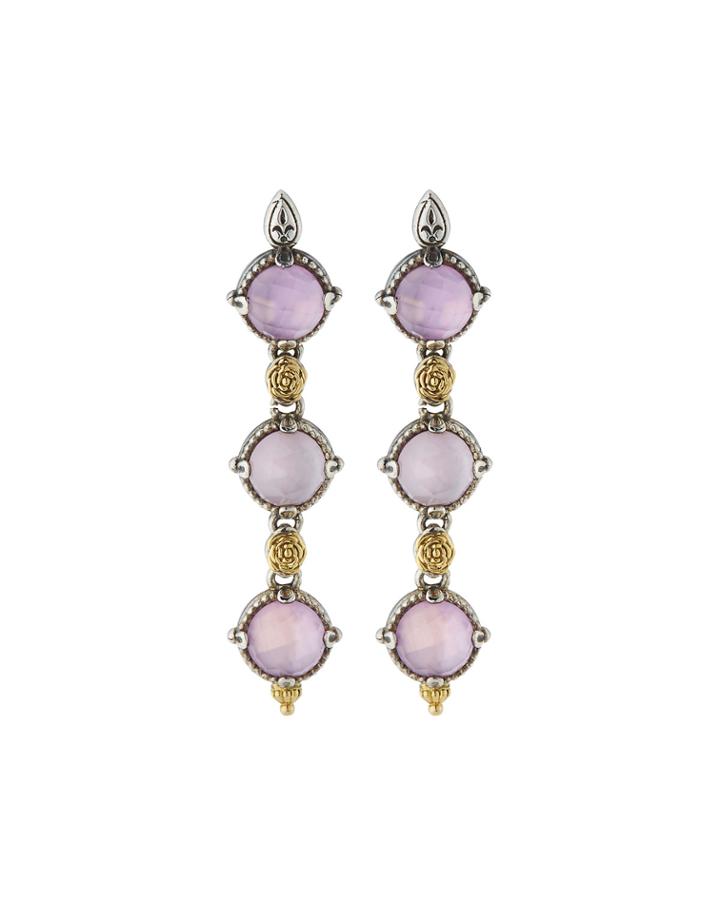 Pink Mother-of-pearl Drop Earrings