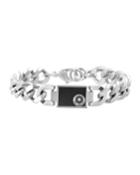 Men's Stainless Steel Curb Chain Id Plate Bracelet,