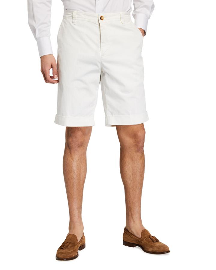 Men's Gabardine Chevron Bermuda