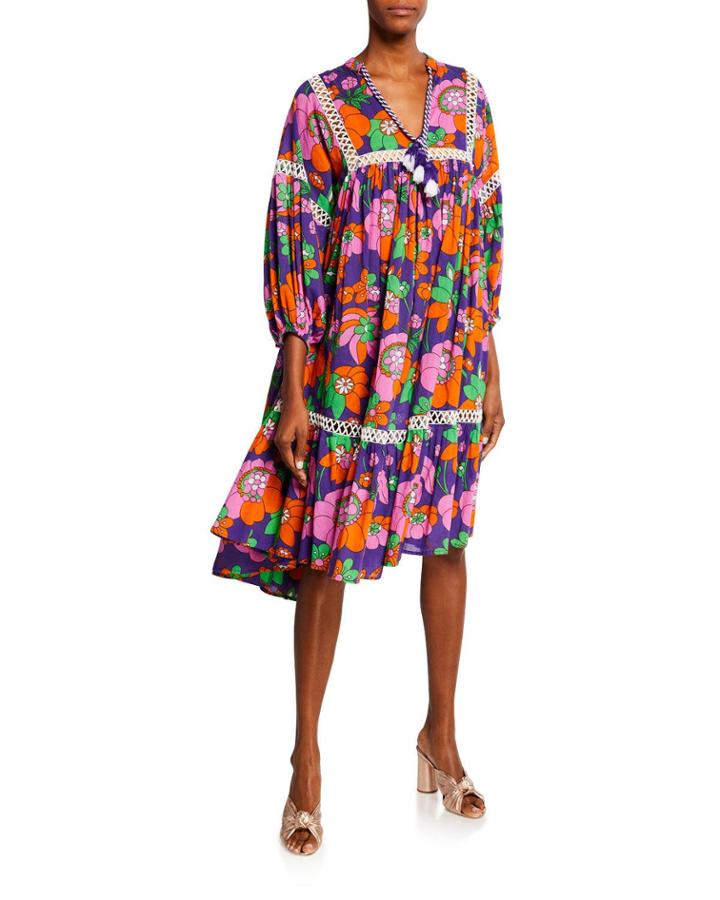 Nell Pleated Floral Poplin