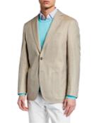 Men's Crown Summer Herringbone Two-button Jacket