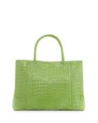 Nancy Gonzalez Medium Sectional Crocodile Tote Bag, Green, Women's