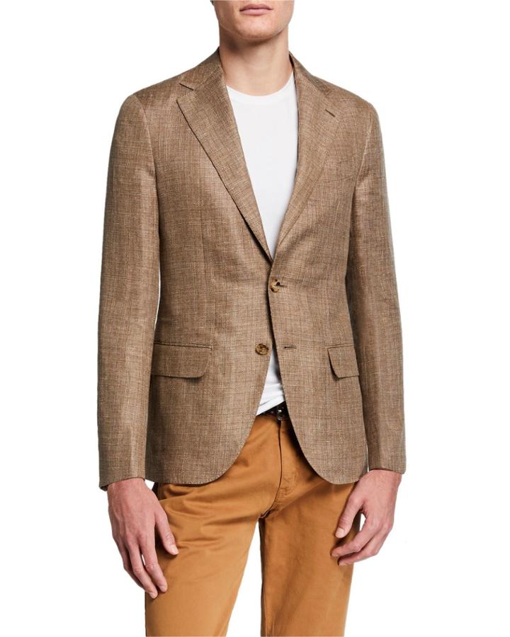 Men's Linen-wool Tailored Blazer