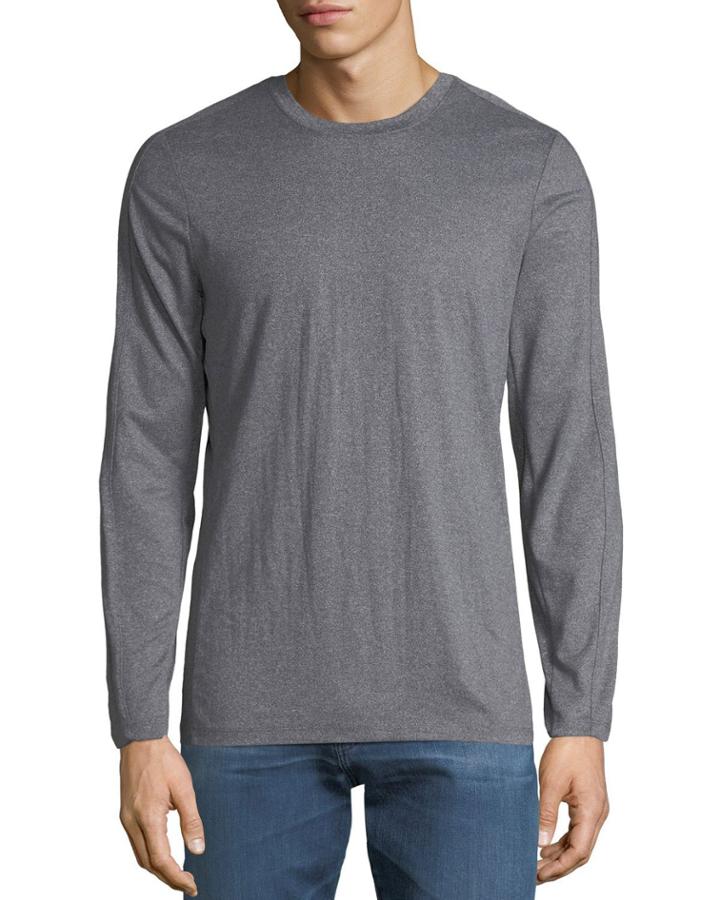 Men's Active-stretch Heathered Crewneck Tee