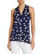 Abstract-print High-low Sleeveless
