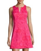 Kennedy Floral-print A-line Dress, Pink