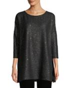 Plus Size Confetti Sparkle Knit Easy Tunic