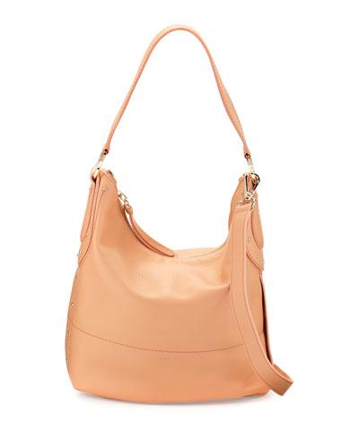 Janice Leather Hobo Bag,