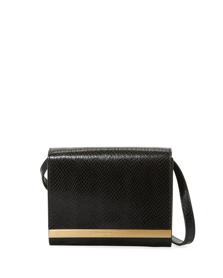 Mally Snake-print Leather Flap Crossbody Bag