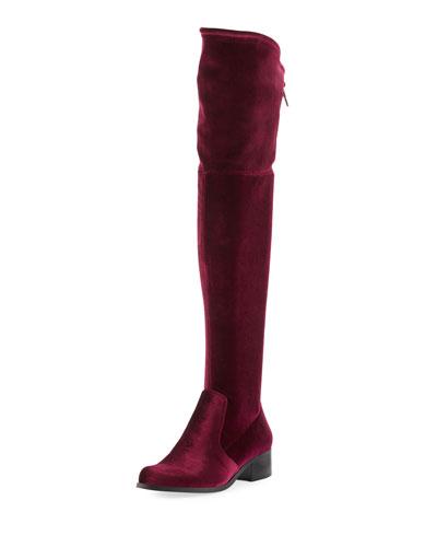 Gunter Over-the-knee Velvet Boot