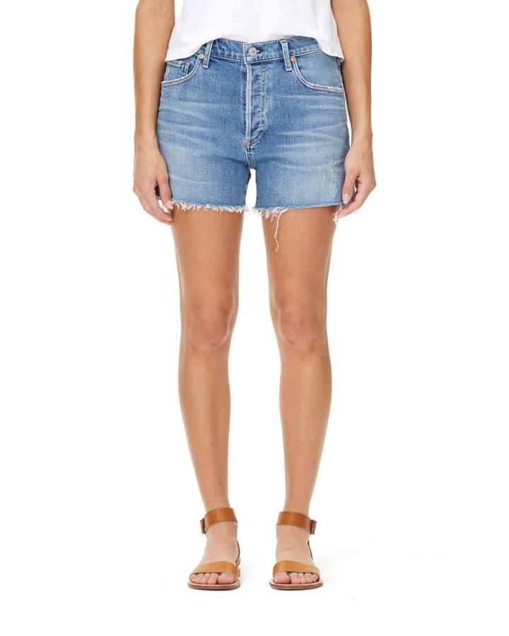 Marlow High-rise Easy Shorts W/ Distressing