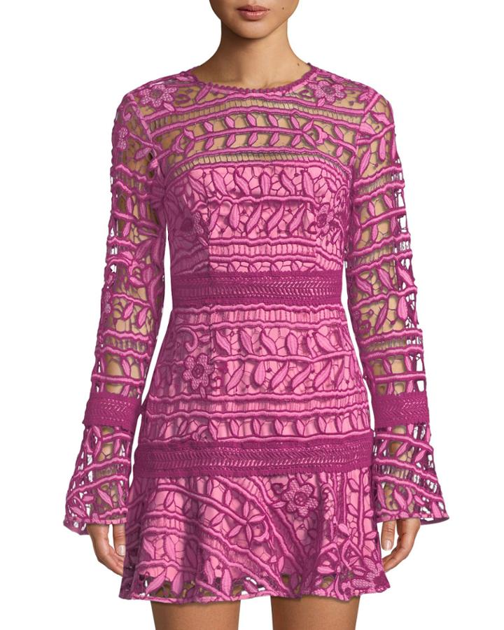 Caprice Long-sleeve Floral-lace