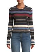 Palmas Striped Metallic Cropped
