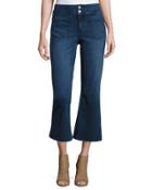 Camilla Cropped Flare Jeans, Blue
