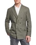 Men's Silk-blend Deconstructed Half-breasted Blazer