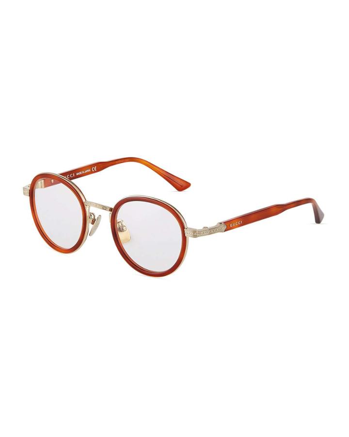 Men's Round Acetate/metal Optical Glasses