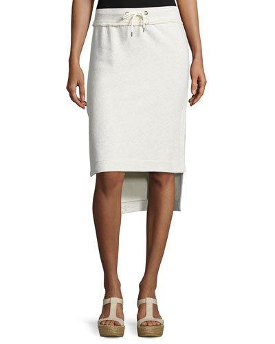 Lena Terry Cloth Skirt, Creme Heather