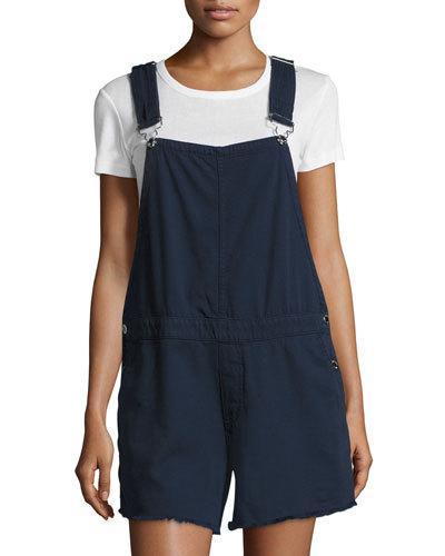 Cut-bib Short Overalls, Dark Blue