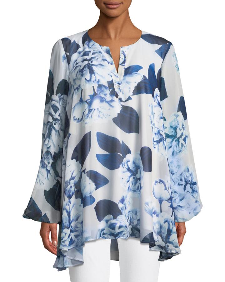 Jamie Floral-print Chiffon Tunic