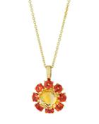 18k Lollipop&reg; Mini Flower Pendant Necklace, Orange