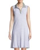 Sleeveless Striped Polo Dress