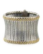 Sterling Silver & 18k Tower Cuff Bracelet