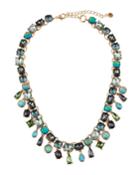 Mixed-stone Collar Necklace, Green