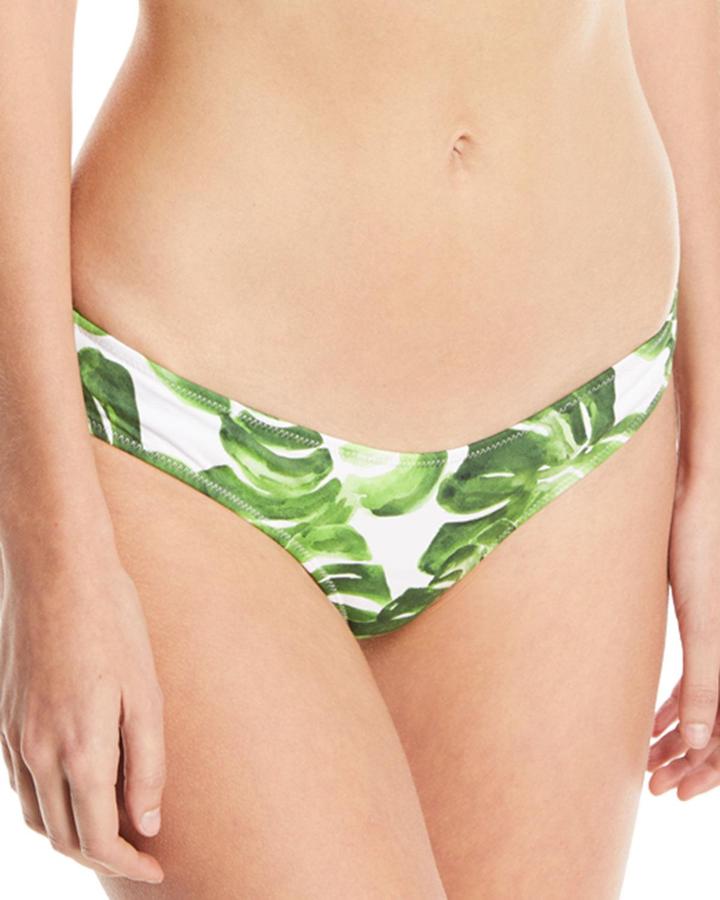 Kali Low-rise Palm-print Swim Bikini Bottoms