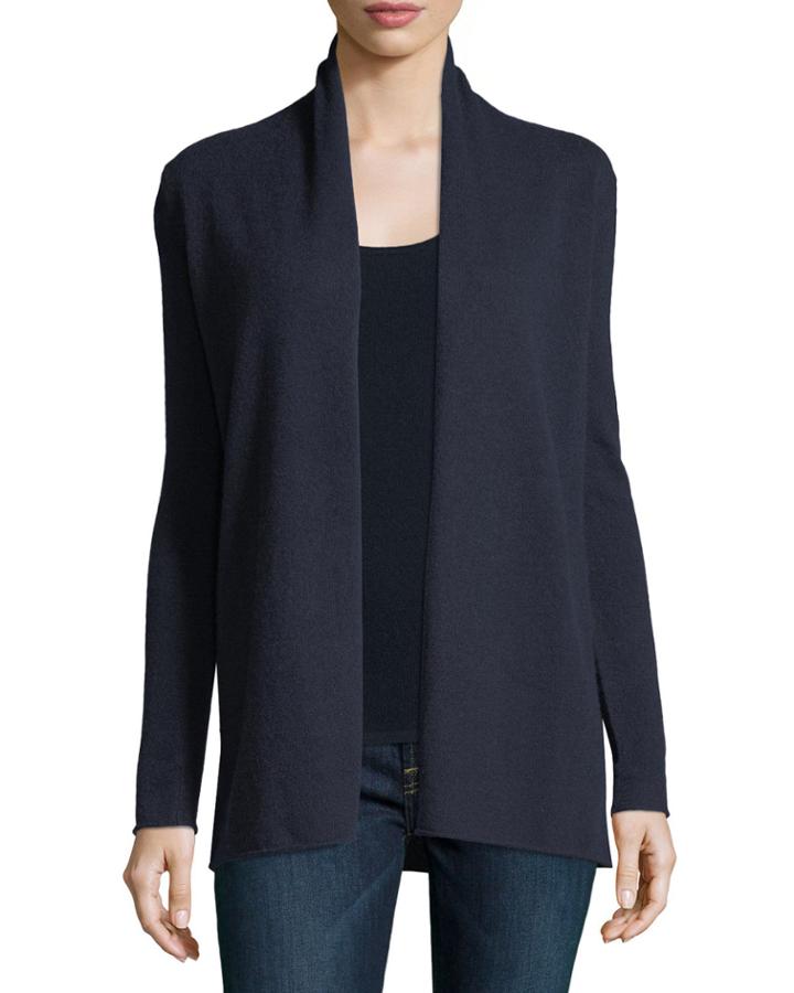 Plus Size Classic Draped Cashmere Cardigan