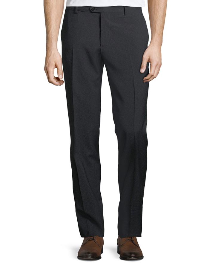 Men's Wool Flat-front Pants